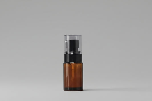30 ML Amber Flat Shoulder Glass Bottle with NHR Serum Pump