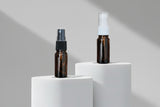 10ML Amber Glass Bottle With Black and White Mist Spray Pump