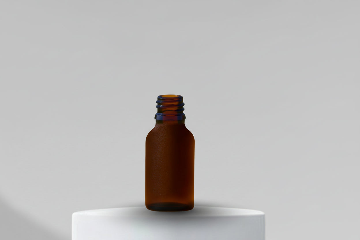 30 ml Amber Frosted Glass Bottle With 18mm Neck