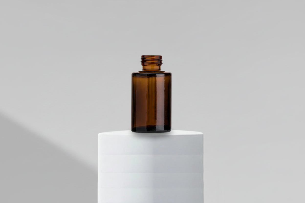 Aesthetic Pack 20ML Amber Flat Shoulder Glass Bottle – 20mm Neck