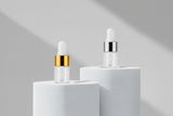 Glass Dropper Bottle Aesthetic Pack – 10ml Clear Borosilicate Glass Dropper Bottle (Golden Matt / Silver Matt)