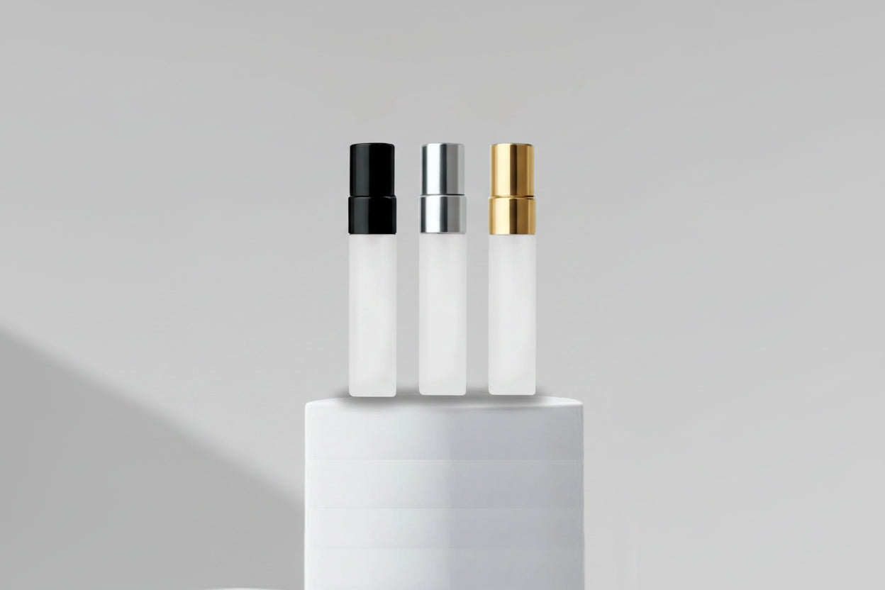 5ml Mini Perfume Frosted Glass Bottle with Aluminium Mist Pump