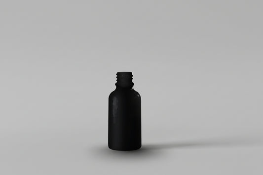 Aesthetic Pack 100ML Black Matte Glass Bottle – 18mm Neck
