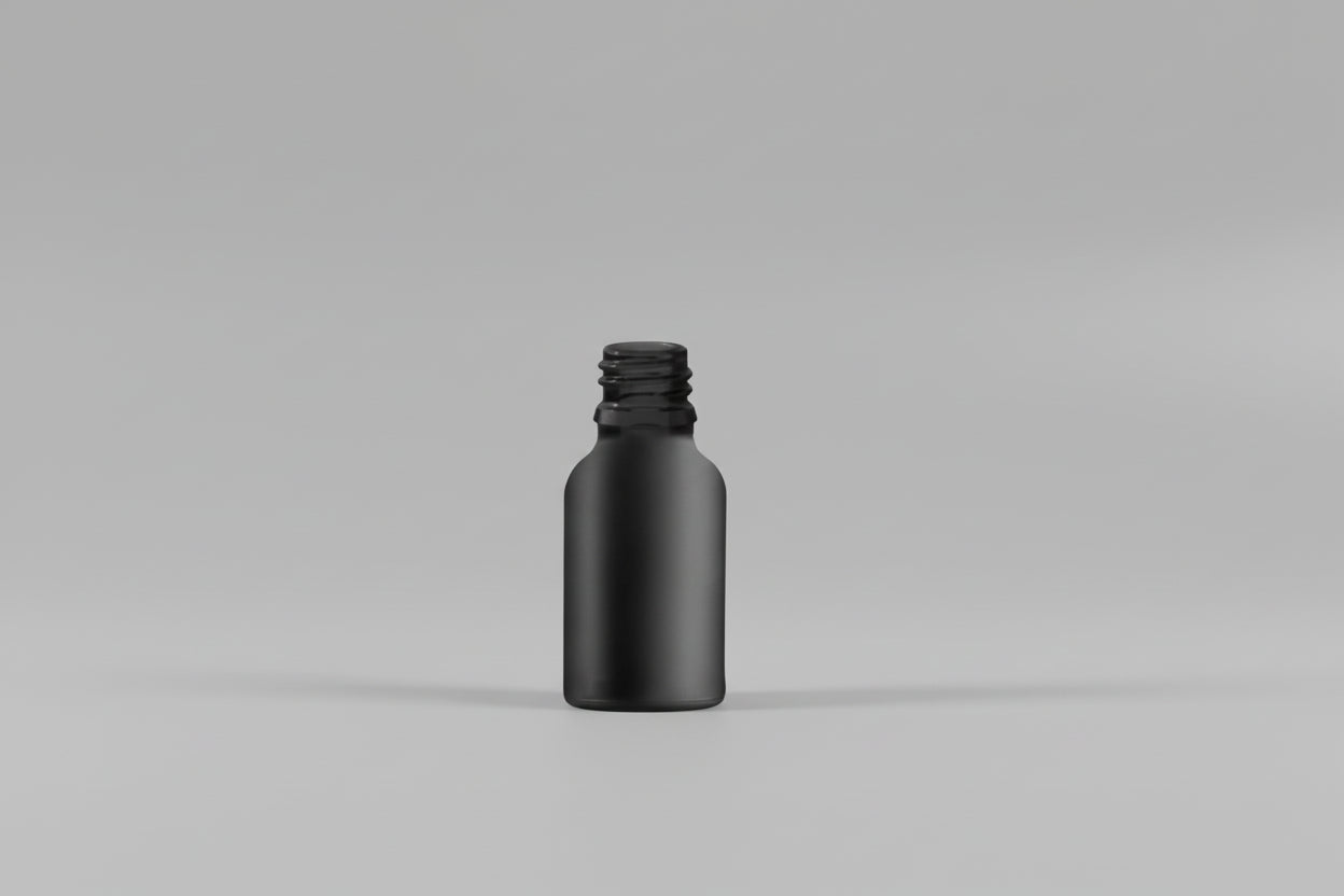 Aesthetic Pack 10ML Black Matte Glass Bottle – 18mm Neck