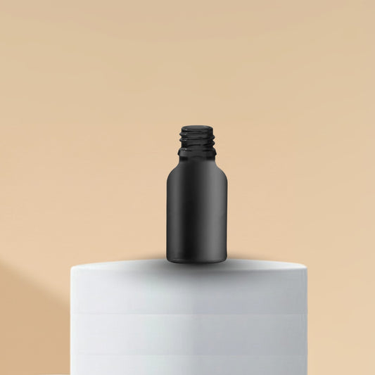 10 ml Black Matt Glass Bottle with 18mm Neck