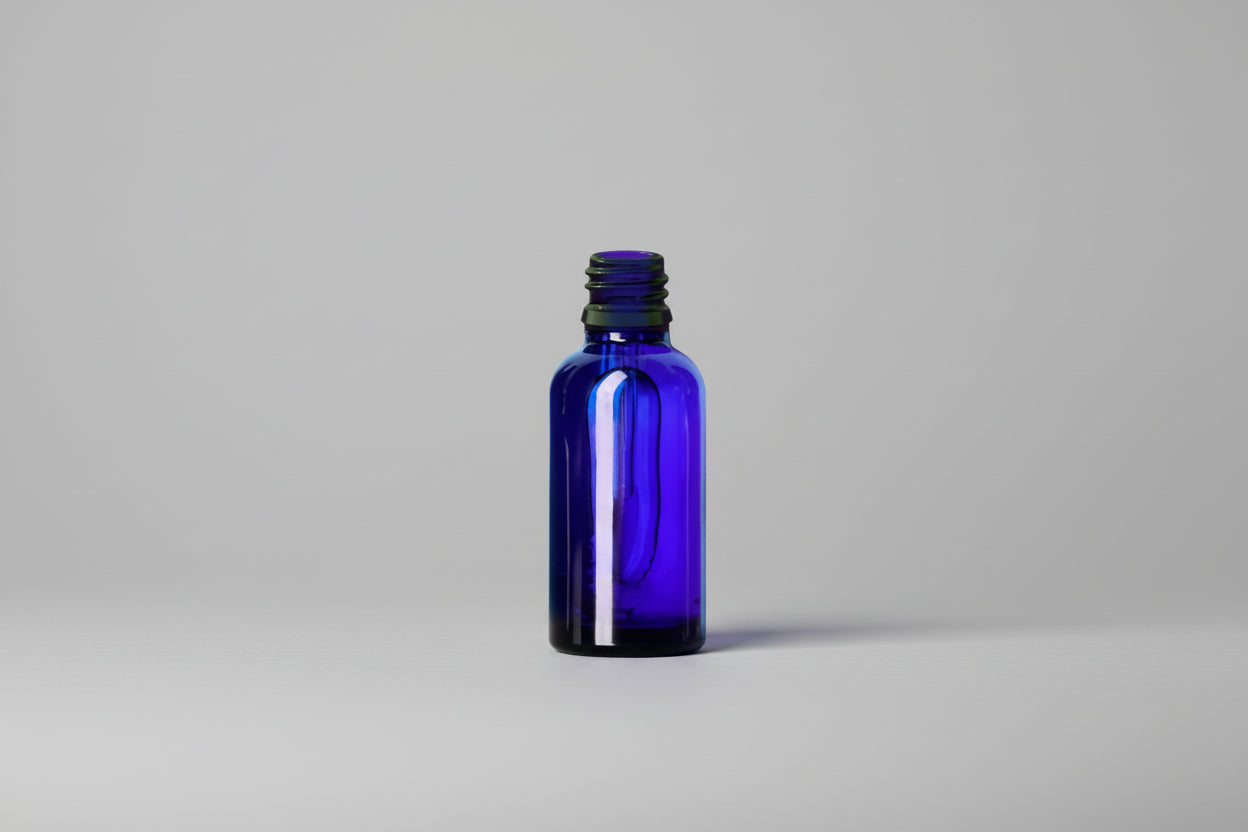Aesthetic Pack 15ML Blue Glass Bottle – 18mm Neck