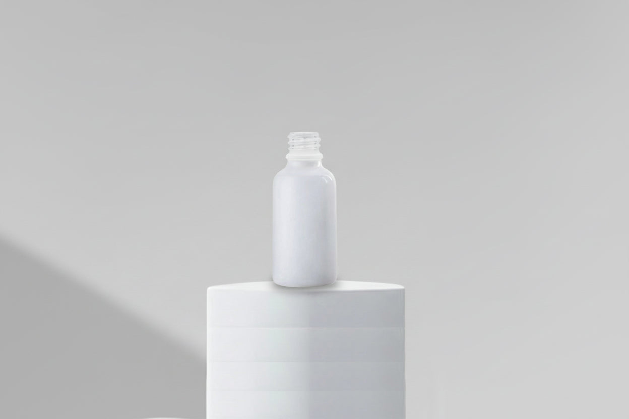 Glass Bottle Aesthetic Pack 15ML White Glossy Glass Bottle