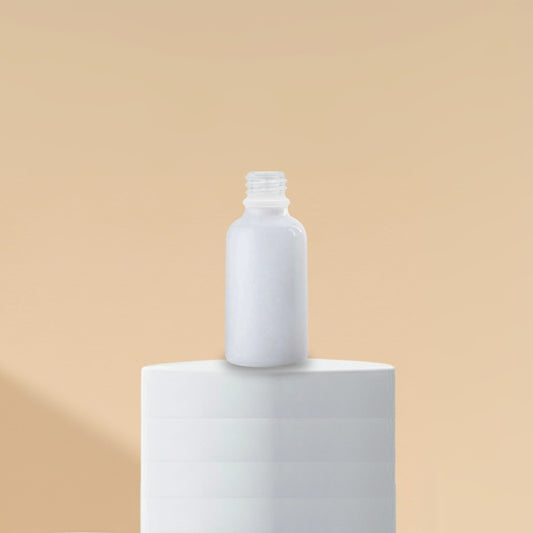 10 ml White Glossy Glass Bottle With 18mm Neck