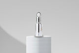 Glass Bottle Aesthetic Pack – 15ml Silver UV Metallized Glass Dropper Bottle with Basket Dropper (18mm Neck)