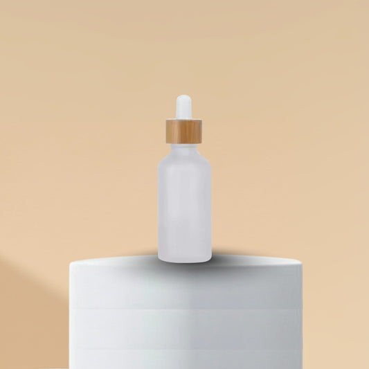30 ml Clear Frosted Wooden Glass Dropper Bottles With 18mm Neck
