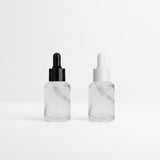 30ML Clear Slant Glass Bottle with Black / White Dropper