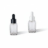 30ML Clear Square Glass Bottle with 18mm Dropper