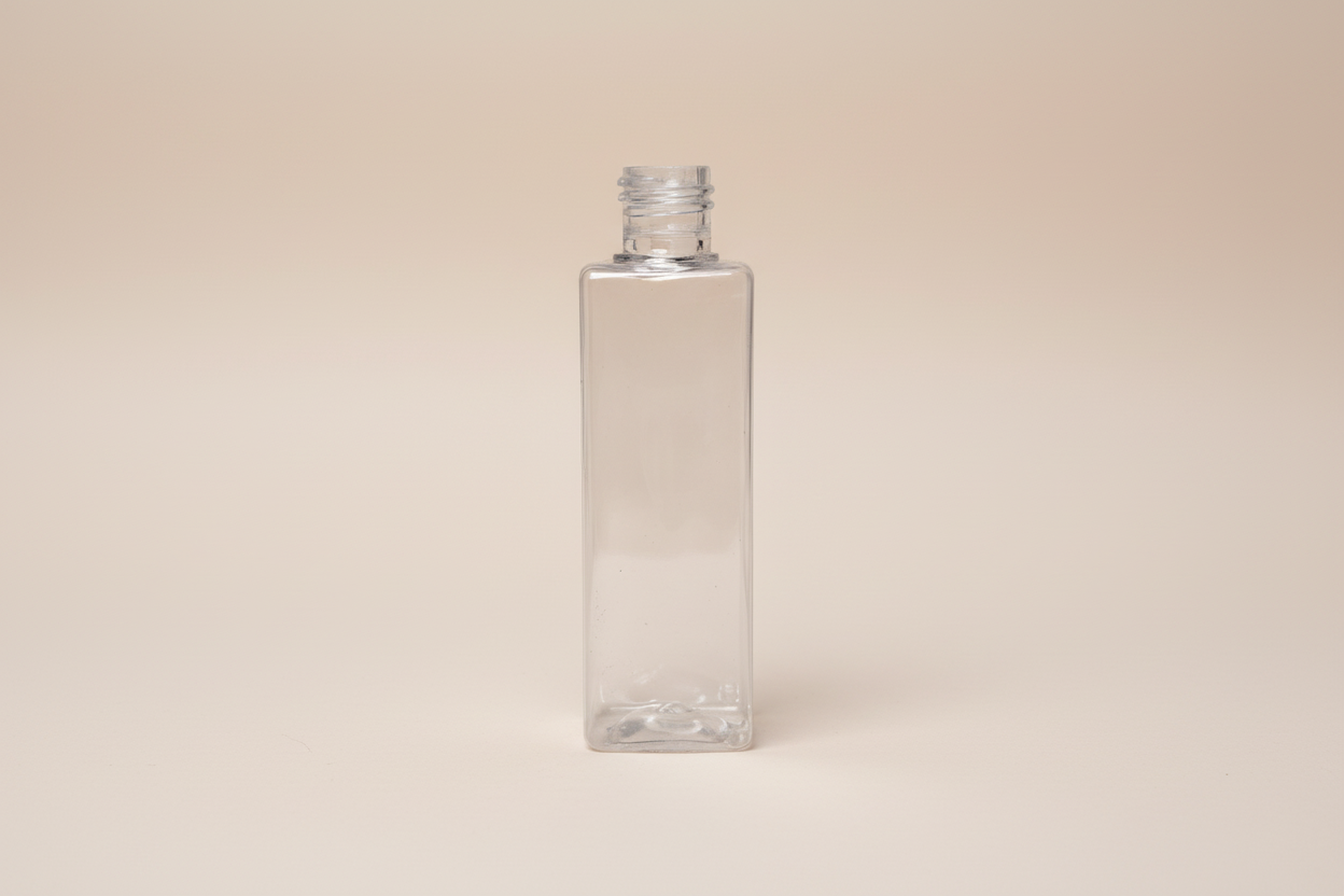 100ml SQUARE PET Bottle  - 20mm Neck