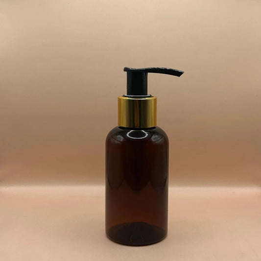 Pet Bottle AP 100ML PET Boston Bottle With 24/410 L1 Dispenser Pump – Ideal for Skincare and Personal Care