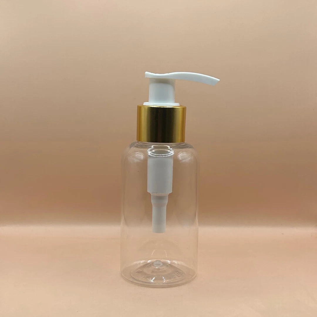 Pet Bottle AP 100ML PET Boston Bottle With 24/410 L1 Dispenser Pump – Ideal for Skincare and Personal Care