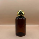 Pet Bottle AP 100ML PET Boston Bottle With 24/410 Dom Flip-Top Cap Golden Coating | Elegant Packaging for Personal Care