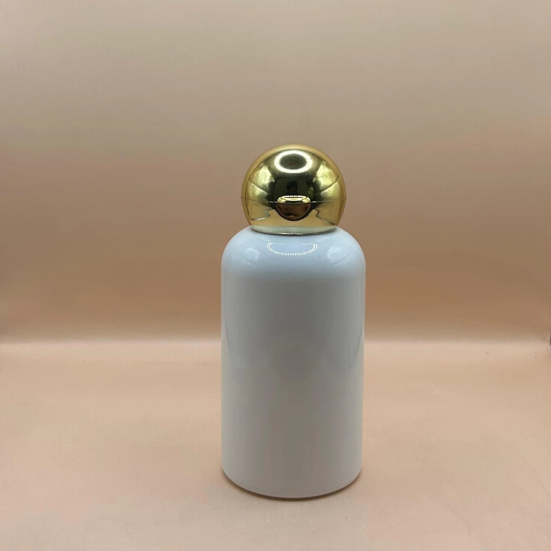 Pet Bottle AP 100ML PET Boston Bottle With 24/410 Dom Flip-Top Cap Golden Coating | Elegant Packaging for Personal Care