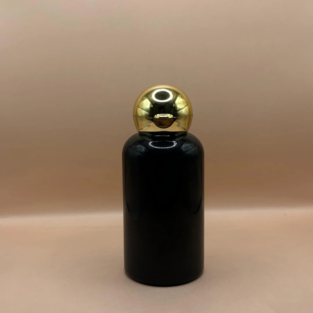 Pet Bottle AP 100ML PET Boston Bottle With 24/410 Dom Flip-Top Cap Golden Coating | Elegant Packaging for Personal Care