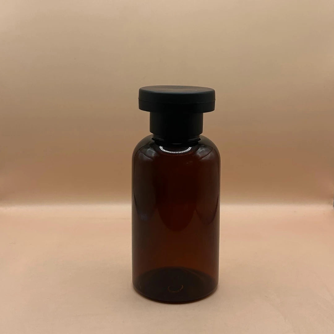 Pet Bottle AP 100ML PET Boston Bottle With 24/410 Mushroom Cap – Durable Packaging for Personal Care