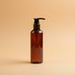 Cosmetic Round Pet Bottle with Lotion/ Dispenser Pump – Clear/ Amber (120ml)
