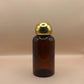 Pet Bottle AP 100ML PET Boston Bottle with 24/410 Dom Cap Matte Golden | Premium Packaging