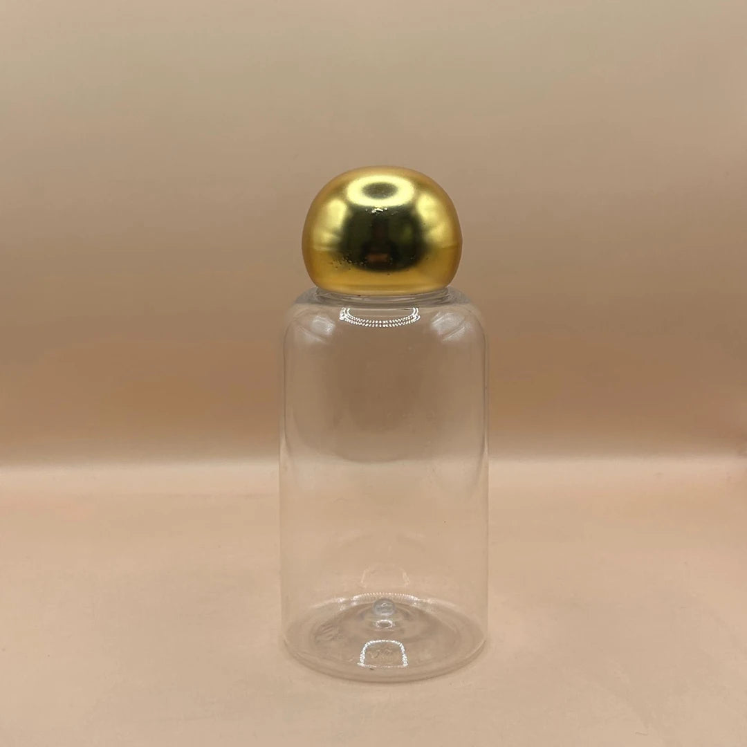 Pet Bottle AP 100ML PET Boston Bottle with 24/410 Dom Cap Matte Golden | Premium Packaging