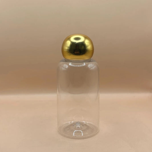 Pet Bottle AP 100ML PET Boston Bottle with 24/410 Dom Cap Matte Golden | Premium Packaging