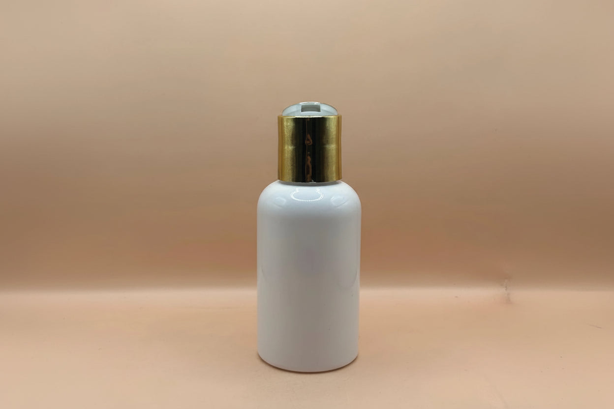 Pet Bottle AP 100ML PET Boston Bottle with 24/410 Disc-Top Cap Golden Coating | Perfect for Skincare & Personal Care