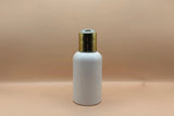 Pet Bottle AP 100ML PET Boston Bottle with 24/410 Disc-Top Cap Golden Coating | Perfect for Skincare & Personal Care
