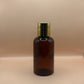 Pet Bottle AP 100ML PET Boston Bottle with 24/410 Disc-Top Cap Golden Coating | Perfect for Skincare & Personal Care