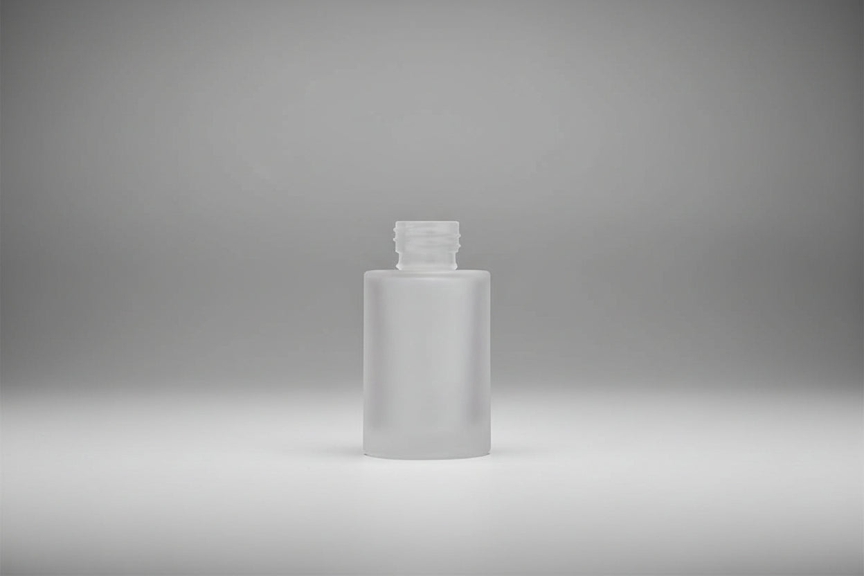 Aesthetic Pack – 20ML Clear Frosted Flat Shoulder Glass Bottle with 20mm Neck