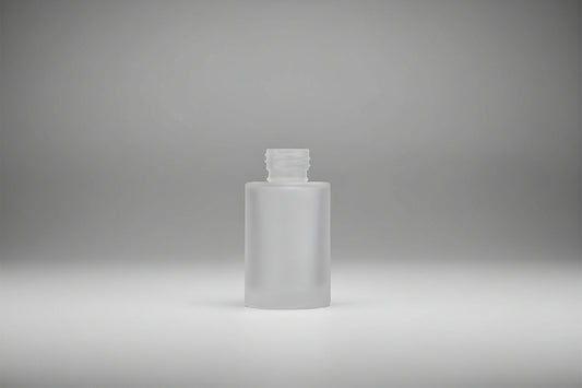 Aesthetic Pack – 20ML Clear Frosted Flat Shoulder Glass Bottle with 20mm Neck