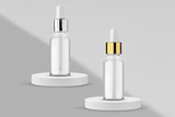 Aesthetic Pack – 30ml Clear Glass Bottle with Golden & Silver Dropper (18mm Neck)