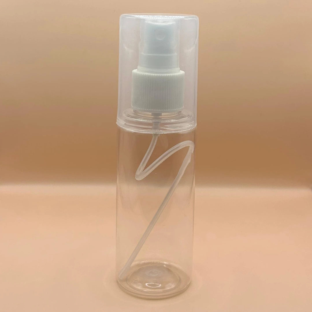 Pet Bottle AP 100ML PET Milan Bottle Clear with 24/410 Mist Pump and Over Cap Clear – Ideal for Skincare, Haircare, and Personal Care Products