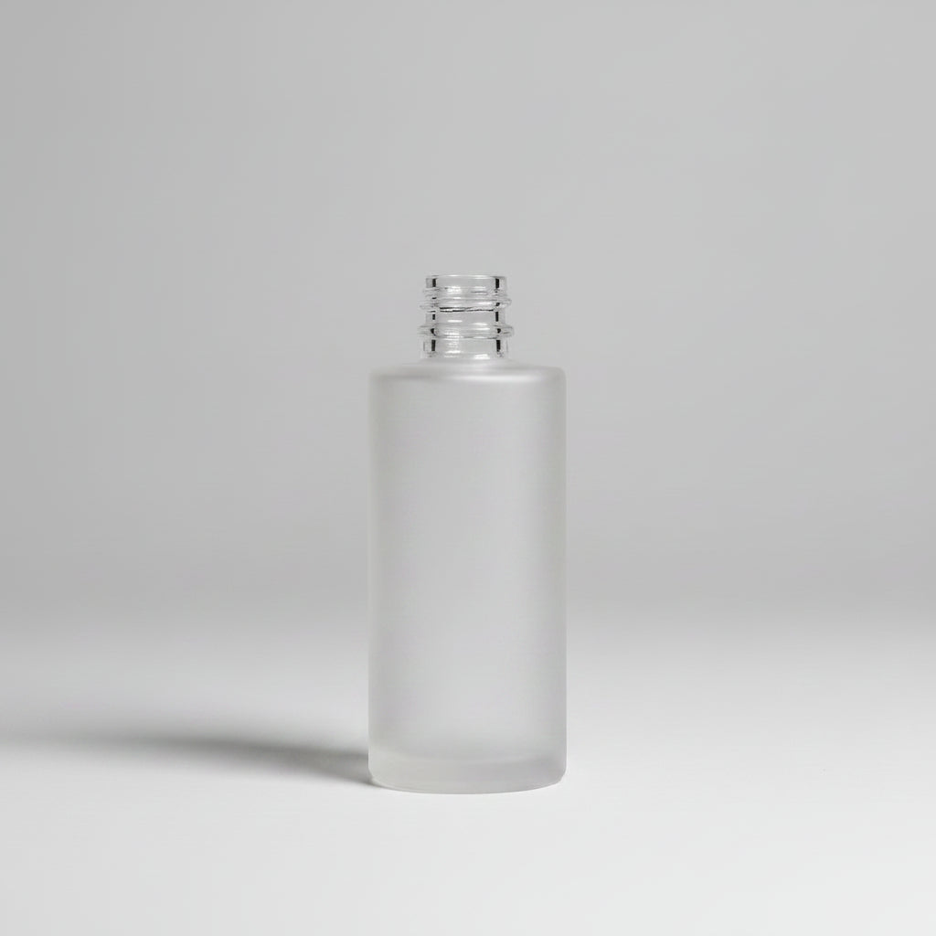 50ml Clear Frosted Flat Shoulder Glass Dropper Bottle (20mm Neck)