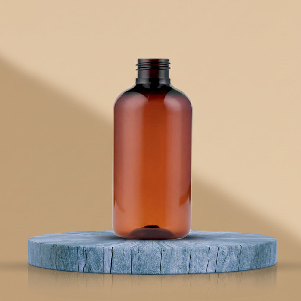 60ML Boston Amber Transparent Plastic Bottle 19mm