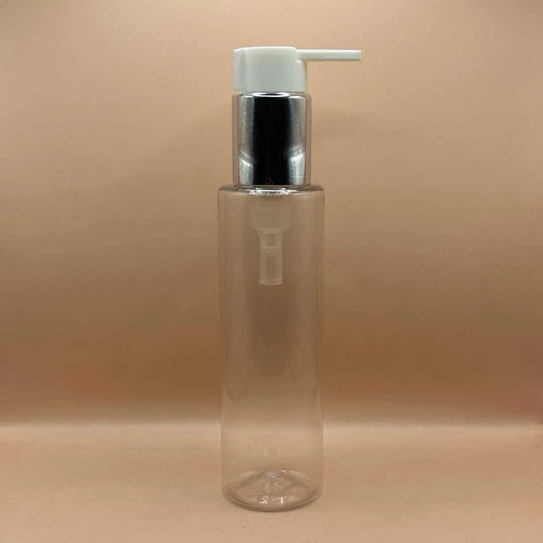 AP 100ML PET Sleek Bottle with 24/410 Long Beak Pump – Ideal for Liquids, Serums, and Oils
