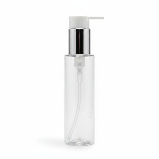 100 ml PET Sleek Bottle with 24/410 Long Beak Pump for Serums Oils
