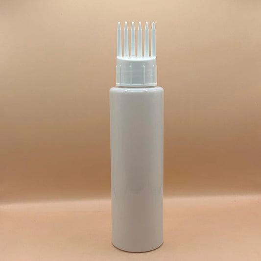 AP 100ML PET Sleek Bottle with 24/410 Comb Applicator – Perfect for Hair Care and Personal Care Products