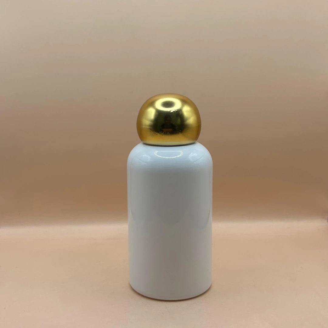 Pet Bottle AP 100ML PET Boston Bottle with 24/410 Dom Cap Matte Golden | Premium Packaging