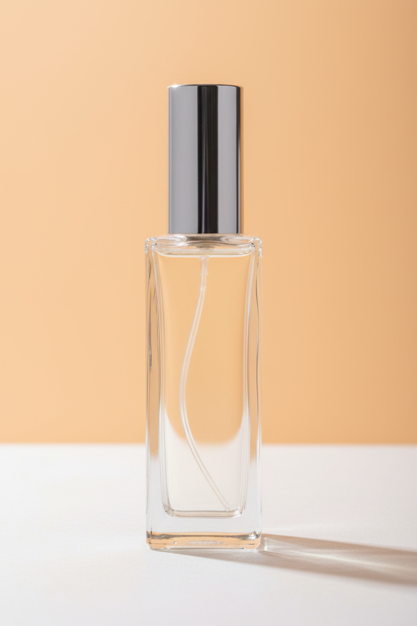 20 Ml SB SA Perfume Glass Bottle + Silver Pump + Silver Cap + Crimping Tool AP