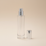 30 Ml Tall Perfume Glass Bottle + Silver Pump + Silver Cap + Crimping Tool AP