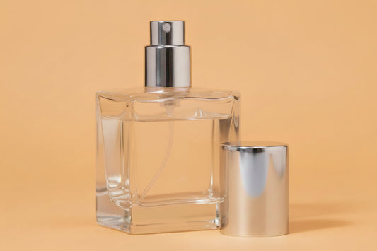 50 ml Hamar Perfume Glass Bottle + Silver Crimp Pump + Silver Cap + Crimping Tool AP