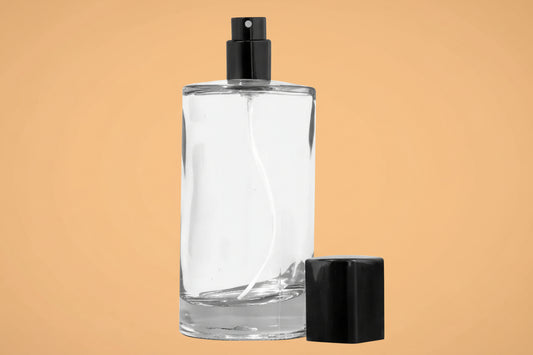 50 ml Liril Perfume Glass Bottle + Black Pump + Black Cap + Crimping Tool AP