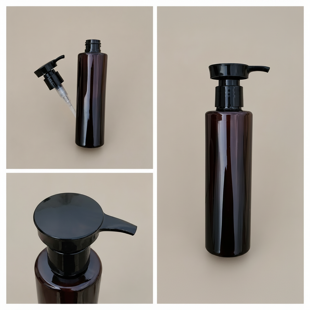 200 ML Sleek Amber Dispenser Bottle