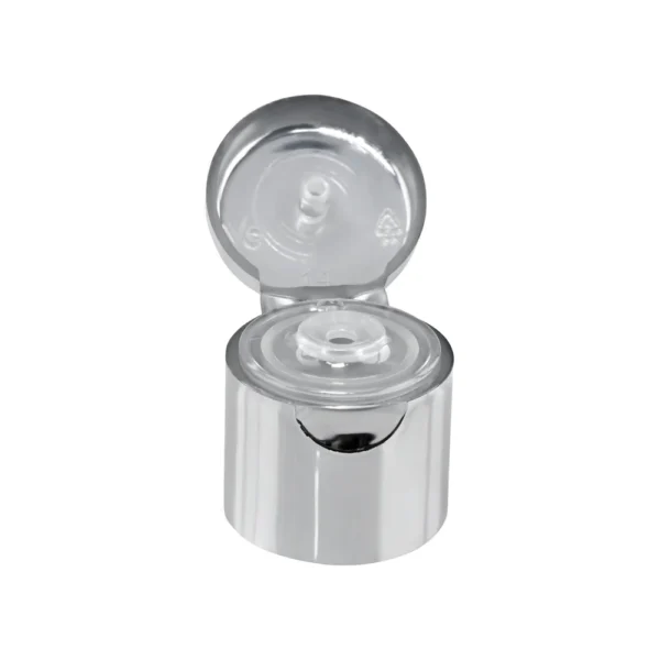 20mm-silver-metalized-flip-top-cap-1000x1000 (1) 20mm, 24mm, 25mm & 28mm 32mm 40mm 42mm Flip Top Caps