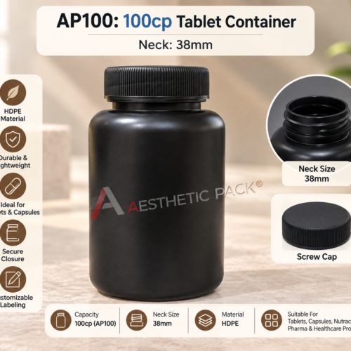 AP100 HDPE Tablet Container