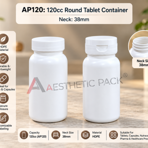 AP120 HDPE Tablet Container