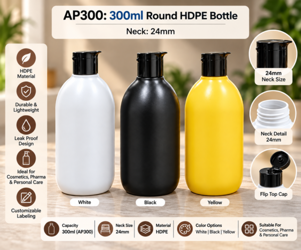 AURA 300ML HDPE Bottle
