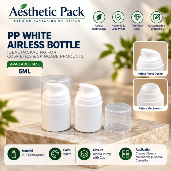 PP White 30ML 50ML Airless Bottle